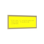 Табличка тактильная Брайлем (монохром) с золотой рамкой 10мм на композите с индивидуальными размерами
