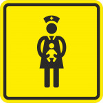 Б 50 Пиктограмма тактильная Палата для новорожденных, монохром