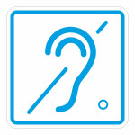G-03 Пиктограмма тактильная Доступность для инвалидов по слуху, монохром