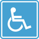 G-02 Пиктограмма тактильная Доступность для инвалидов в креслах-колясках, монохром