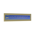 Табличка тактильная Брайлем полноцветная с защитным покрытием на композите в золотой рамке 24мм, с индивидуальными размерами