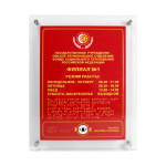 Табличка комплексная ПВХ 580х480 мм с интегрированной кнопкой вызова помощи и прямым креплением (комплект)