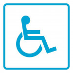 Пиктограмма G-02 Доступность для инвалидов-колясочников. 200 x 200 х 3 мм