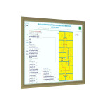 Мнемосхема тактильная (эконом.) на ПВХ 3 мм в золотой рамке 24мм с индивидуальными размерами