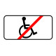 Дорожный знак 8.18 «Кроме инвалидов», 300х600