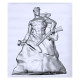 Картина 3D скульптуры «Стоять насмерть», тактильная