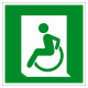 Пиктограмма Выход налево для инвалидов на кресле-коляске