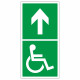 Знак эвакуационный Напольный для инвалидов встраиваемый в направляющую линию, фотолюм