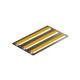 Плитка тактильная со сменными рифами (полоса) 180х300, AISI304, желт.