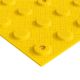ПВХ тактильная плитка желтого цвета 500х500х5 с линейными конусами купить по оптовой цене с доставкой по РФ