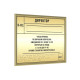 Тактильная табличка (комп.ABS), с рамкой 10мм, золото, со сменной информацией, инд