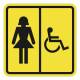 Пиктограмма тактильная СП-06 Туалет женский для инвалидов